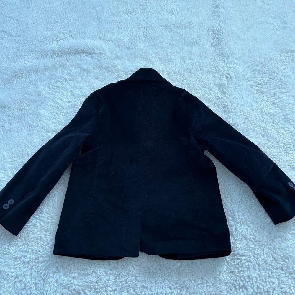 Zara Boy Velvet Satin Suit Blazer Black Sz 4 Formal Party Holiday Festive Preppy - Picture 2 of 6